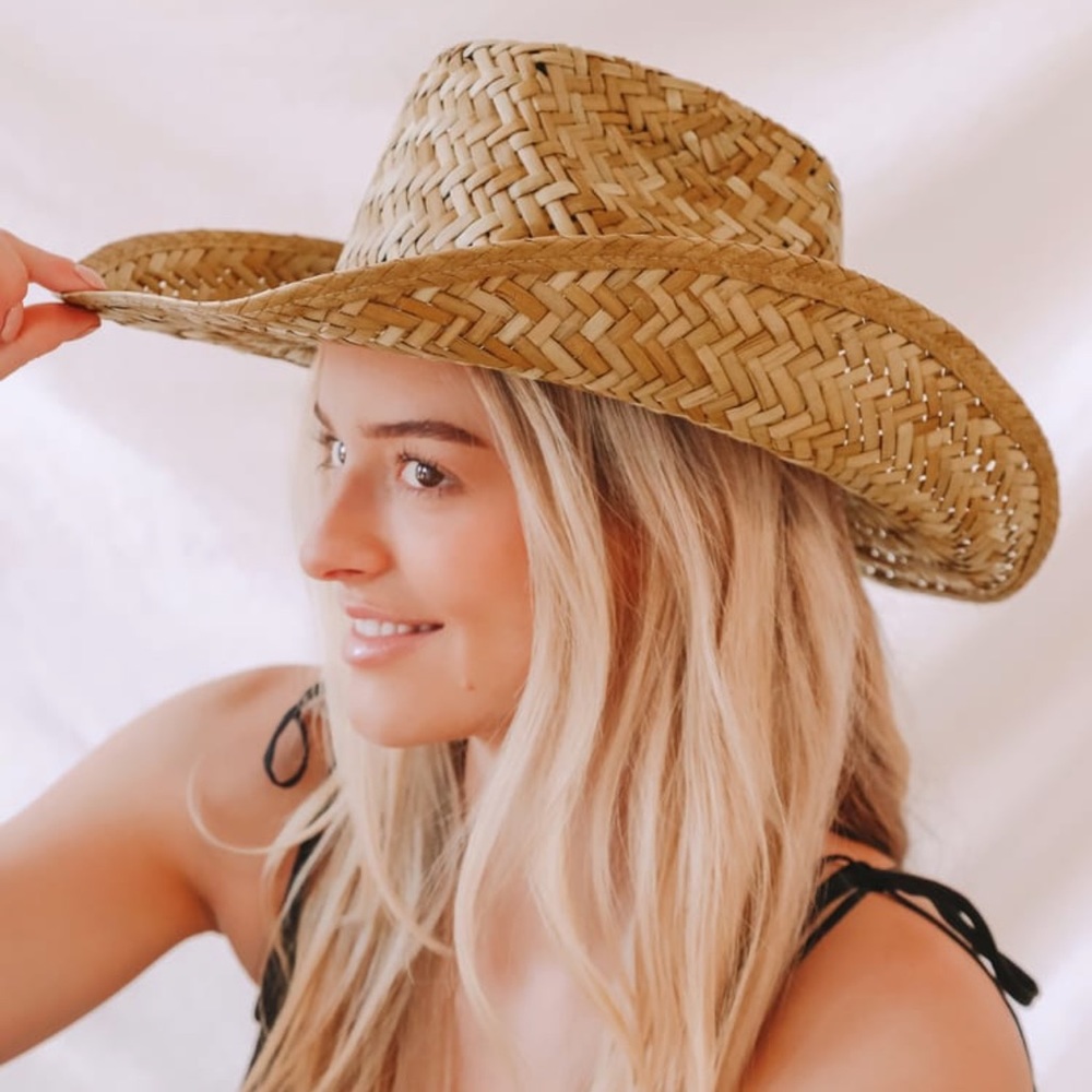 Houston Beige Straw Cowboy Hat